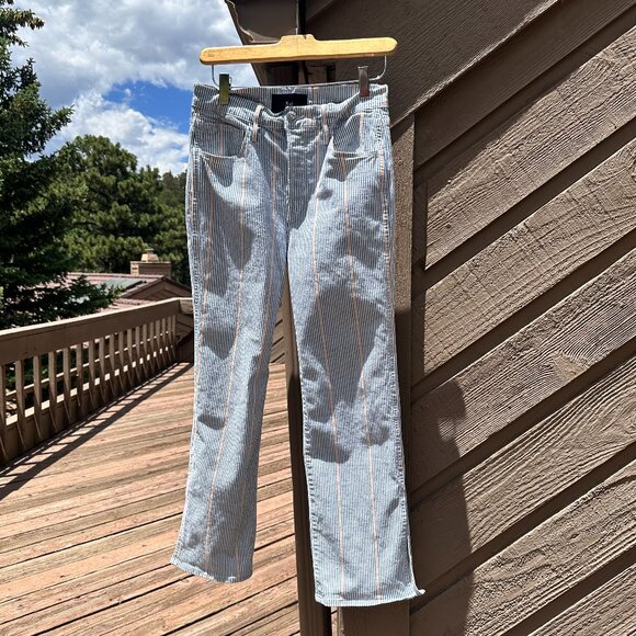 3x1 NYC Austin Crop Jean in Nillie Stripe High-Rise - Picture 4 of 12